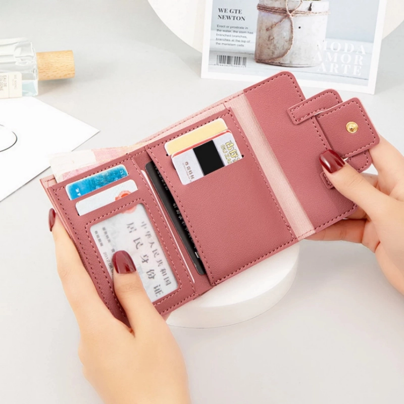 Product image KAHASIL - Dompet Lipat Wanita Mini Kecil Kulit PU Leather KHDP48 all variant MERAH